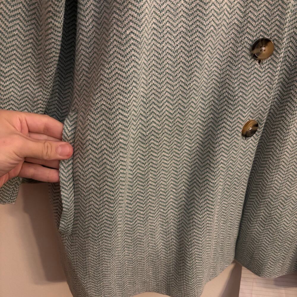 J. Jill Textured Herringbone Knit Blazer Cardigan Jacket 2X Pockets Soft - Picture 4 of 7